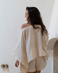 Wavy Beige Striped Top