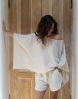 Wavy Beige Striped Top